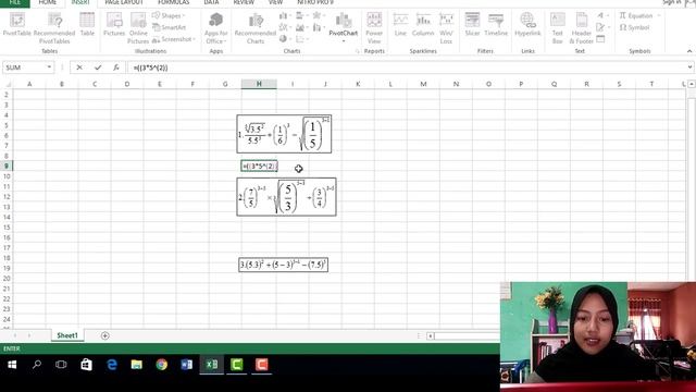 Cara Penyelesaian Perhitungan Persamaan di Microsoft Excel oleh Tevania Shafira, Universitas Riau смотреть онлайн