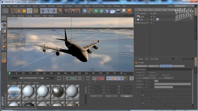 Cinema 4D – Создание классной сцены с самолетом в Cinema 4D. [Уроки 3D] смотреть онлайн