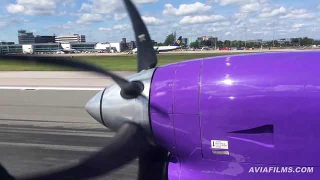 Saab 340: Engine start, takeoff AMAZING SOUND! смотреть онлайн