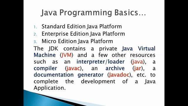 Java Programming (Basics of Java Environment) смотреть онлайн