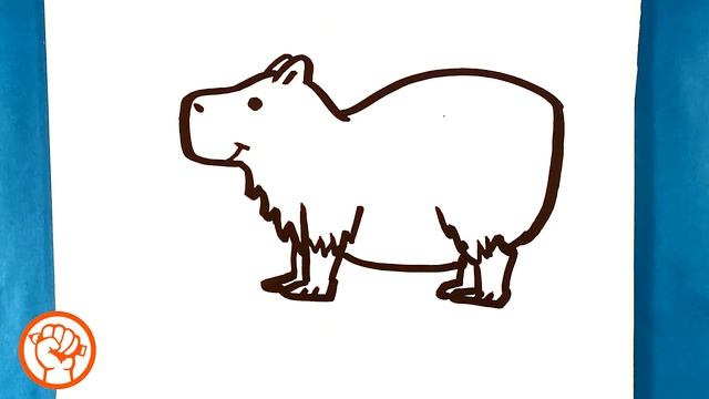 How to Draw a Capybara - Cute Animal Drawing Lesson смотреть онлайн