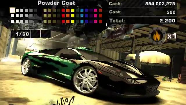 NFSMW Customizing Murcielago смотреть онлайн