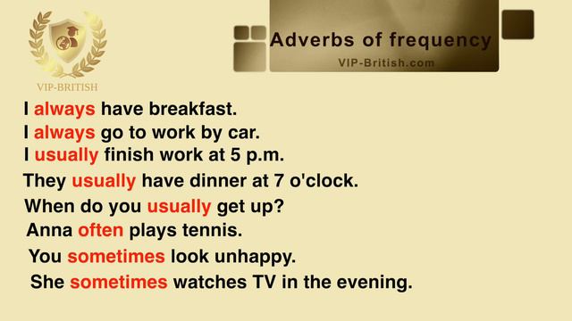 Уровень А1. Adverbs of frequency. Наречия частотности. смотреть онлайн