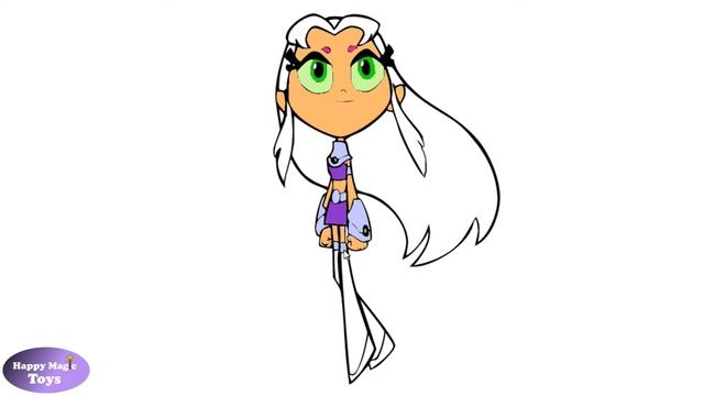 Teen Titans Go! Starfire Coloring Book Starfire Coloring Page смотреть онлайн