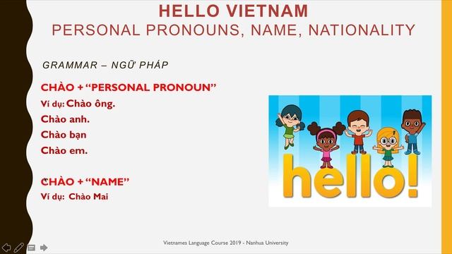 Lesson 4 Vietnamese Pronouns, ask for name, nationality смотреть онлайн