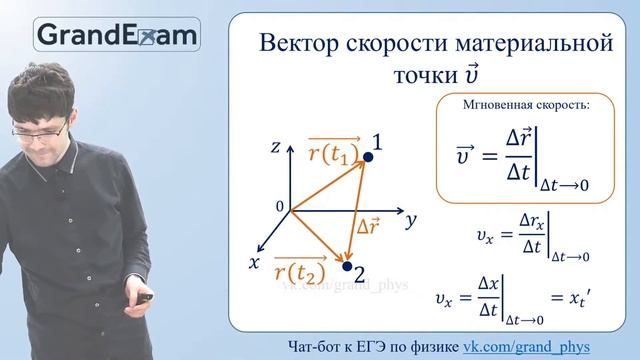 1.6. Вектор скорости материальной точки. ЕГЭ по физике. смотреть онлайн