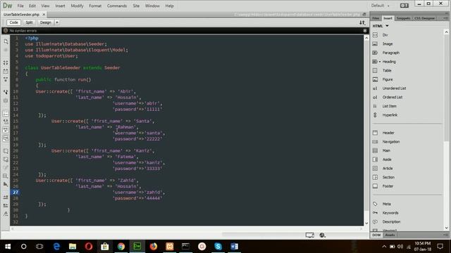 Adding multiple records using Laravel Database Seeding смотреть онлайн