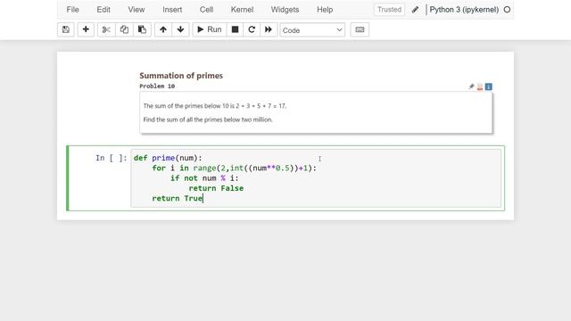 Project Euler Problem 10 Python смотреть онлайн