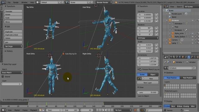Blender 2.79b : วิธีทำ Model เคลื่อนไหว_เดิน (Walking Animation) EP#3 และ การแก้ไข (Edit)_HSDA 0016 смотреть онлайн