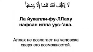 Сура 2. Бакара (Корова) аяты 285-286