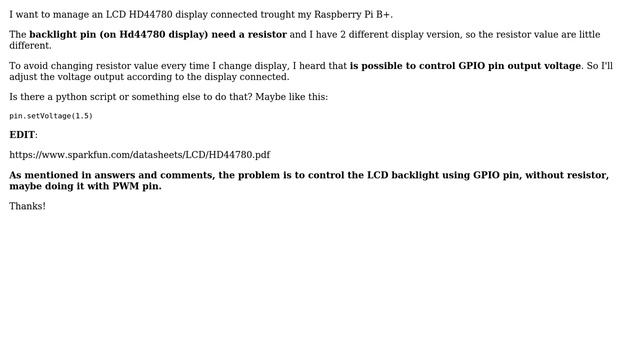 Raspberry Pi: Python - GPIO PWM control backlight LCD display (2 Solutions!!) смотреть онлайн
