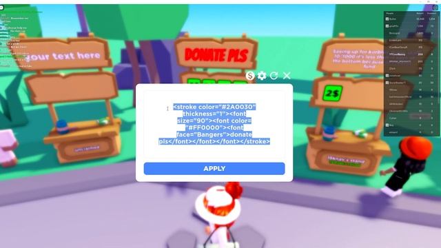 How to Get GET CUSTOM TEXT COLORS / FONTS in Pls Donate ? (easy ROBUX!) смотреть онлайн