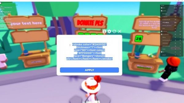 How to Get GET CUSTOM TEXT COLORS / FONTS in Pls Donate ? (easy ROBUX!)