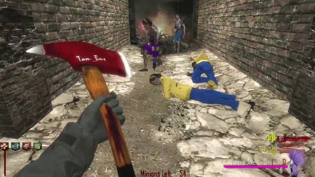 ZOMBIE AXE, KATANA & SHOVEL! "Call of Duty Zombies" ZhunterZ Custom Zombies Gameplay смотреть онлайн