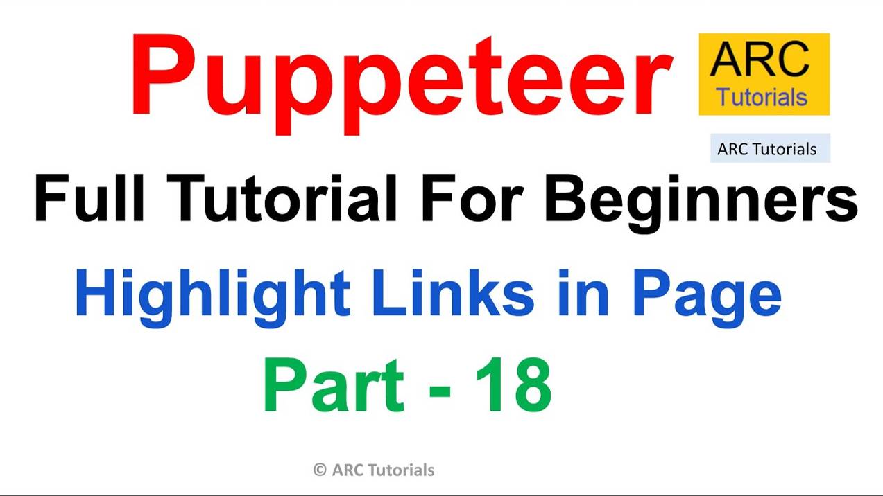 Урок №18 Puppeteer|Выделение ссылок на веб-странице смотреть онлайн
