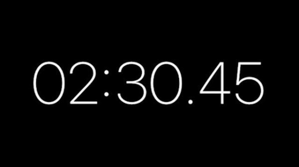 5 minutes timer with milliseconds