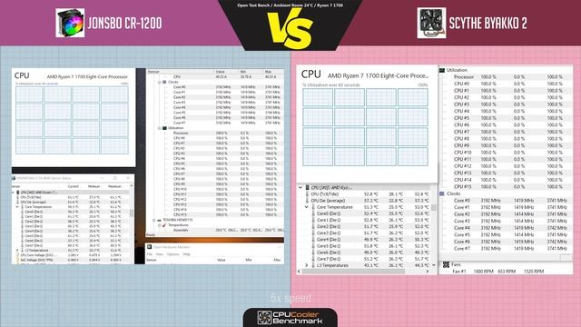 Jonsbo CR-1200 VS Scythe Byakko 2 CPU Cooler смотреть онлайн