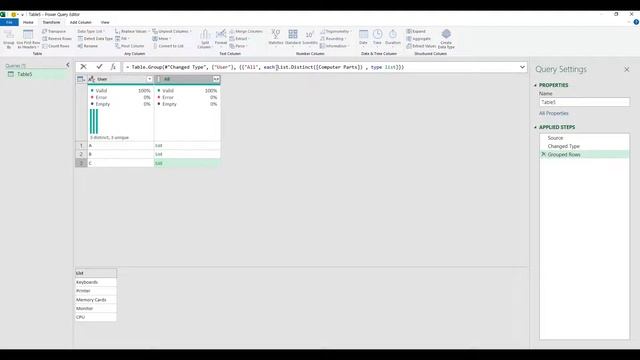 [Power Query] Combine only DISTINCT values смотреть онлайн