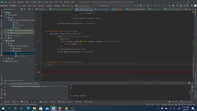 Transformers Operator Flatmap,Concatmap,buffer,window,scan,groupBy and map operator in Rxjava смотреть онлайн