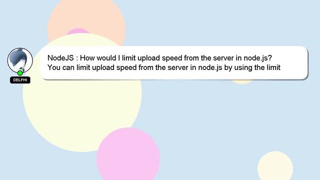 NodeJS : How would I limit upload speed from the server in node.js? смотреть онлайн