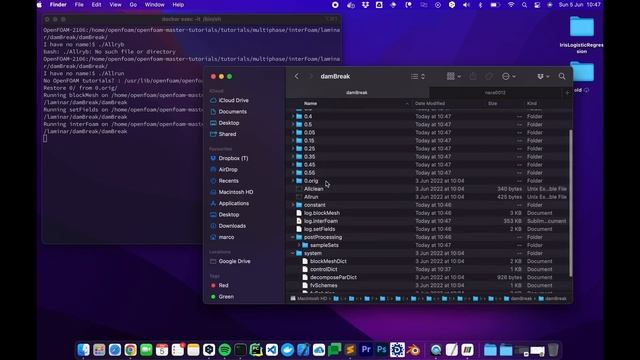 Breaking of a Dam simulation with OpenFoam on Macbook M1 смотреть онлайн