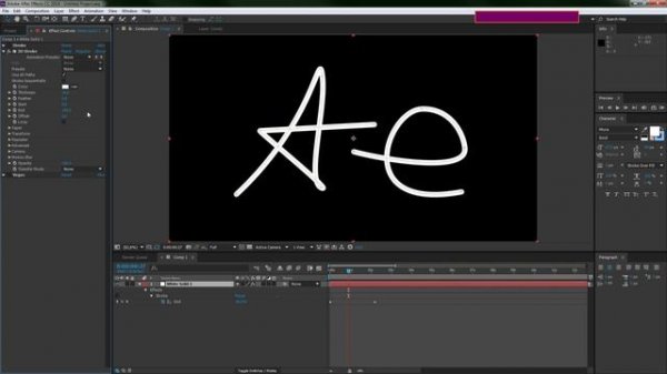 Имитация эффекта рисования в After Effects. Как рисовать в Афтер Эффект УРОКИ - AEplug 064