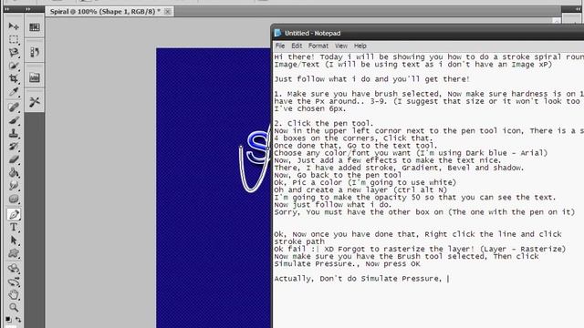 Adobe Photoshop CS5 Tutoril - Stroke Path смотреть онлайн