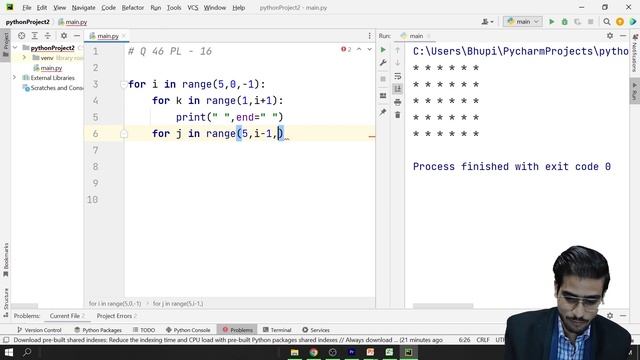 Star Patterns Python Program #14 | Star Patterns python playlist смотреть онлайн
