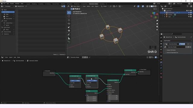 Handle Type Selection -- Geometry Nodes -- Learning Blender смотреть онлайн