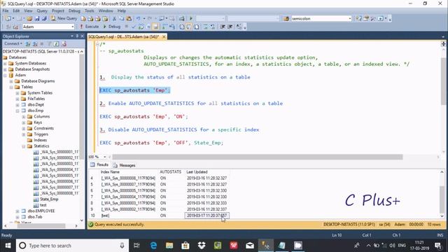 sp-autostatus in sql server смотреть онлайн