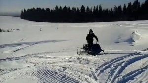 Самодельный снегоход (палочник)
