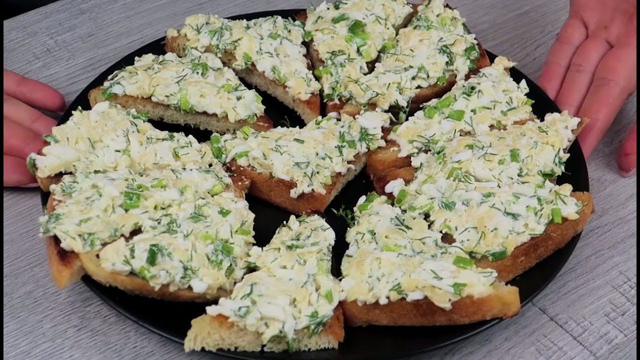 6 Простых Намазок на хлеб. Вкусные и простые бутерброды смотреть онлайн