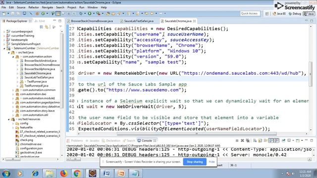 Selenium Script Execution On Cloud/Sauce Labs смотреть онлайн