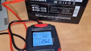 Тестер акумуляторних батарей Foxsur FBT-200 12 В/24 В 3-200 А/год Чорно-червоний (FBT-200 Red)