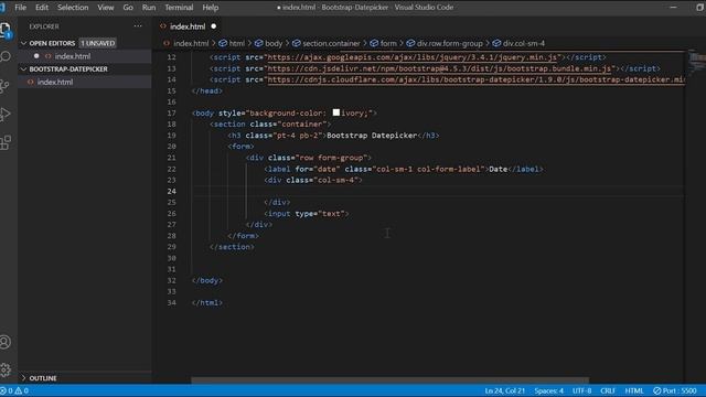 How to add Datepicker in Bootstrap 4 and 5 смотреть онлайн