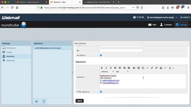 How To Add Email Signatures in Webmail (Roundcube) смотреть онлайн