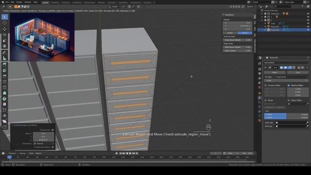 Уроки blender для начинающих | Офисная комната | Low poly моделирование blender | Часть 1 смотреть онлайн