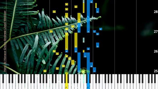 🎹Here At Horace Green, Chord & Lyrics, Andrew Lloyd Webber, Synthesia Piano смотреть онлайн
