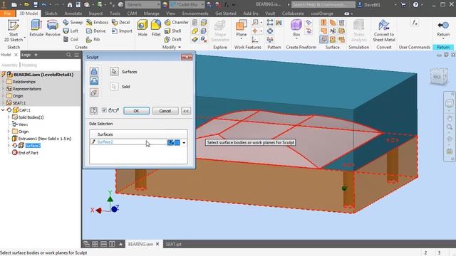 Subtracting Solids in Autodesk Inventor смотреть онлайн