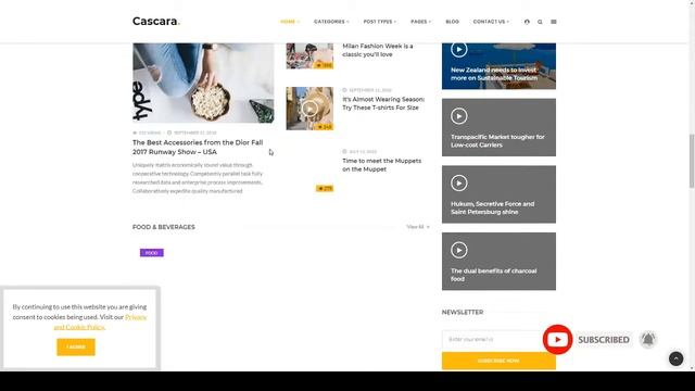 Cascara - Blog News amp Magazine WordPress Theme смотреть онлайн