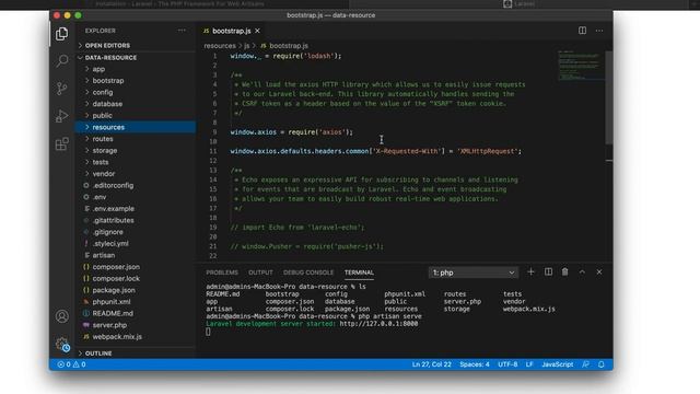 Part 1 : Laravel Vuejs Data Table, setup laravel смотреть онлайн