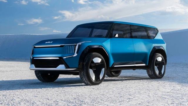 2024 Kia EV9 appears in official photos with minimal camouflage смотреть онлайн