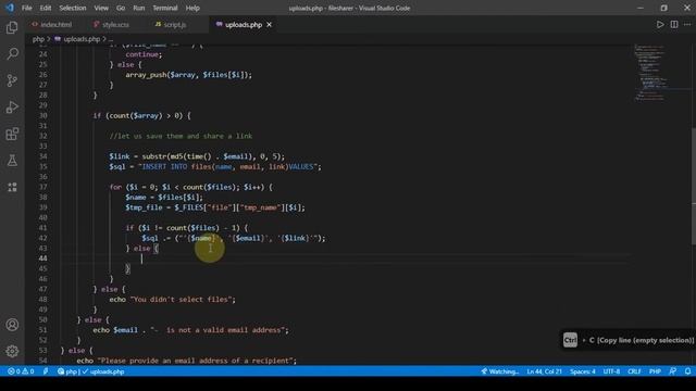 An Online File Sharing App using HTML, CSS AND PHP #3- Using Email смотреть онлайн
