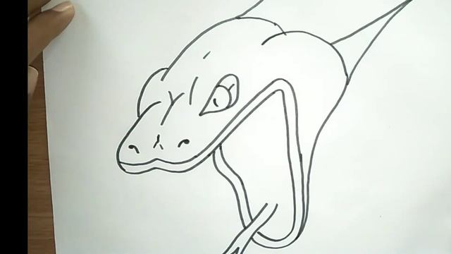 How To Draw Snake Face Easy Step by Step | Draw Idea | смотреть онлайн