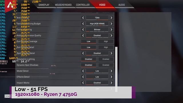Apex Legends Season 9 - Ryzen 7 4700G/4750G iGPU 4GB - All Settings - 1080p смотреть онлайн