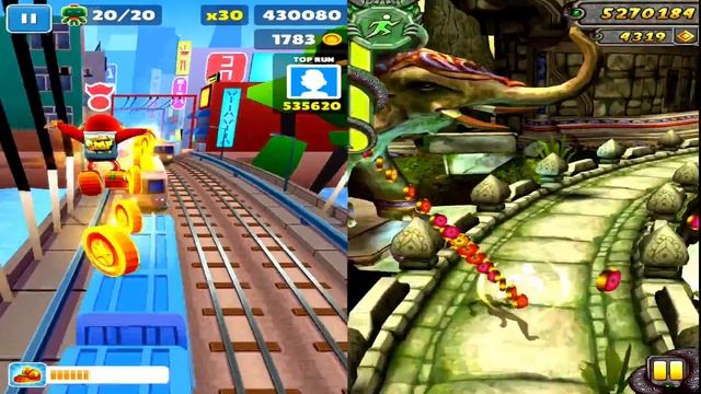 Subway Surfers Seoul Jake VS Temple Run 2 Lost Jungle Scarlett Fox Соревнование смотреть онлайн