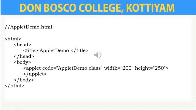 LECTURE -62 -PROGRAMMING IN JAVA - DEVELOPING AN APPLET PROGRAM- BCA- S3. смотреть онлайн