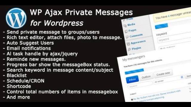 Preview WP Ajax Private Messages WordPress Plugin смотреть онлайн
