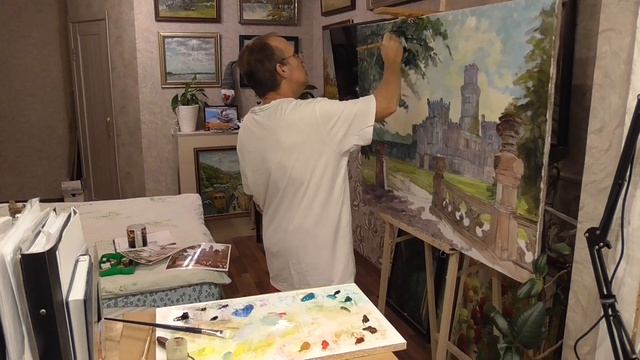 Полный процесс создания картины "Замок". Часть - 4. #art #artist #painting #живопись #жизньхудожник смотреть онлайн