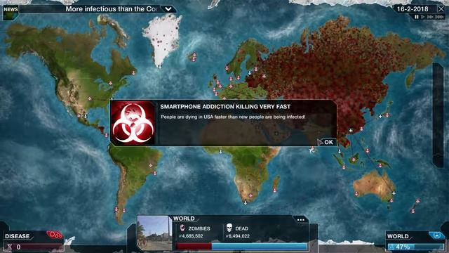 Let's Play Plague Inc. Evolved - Episode 15: Smartphone Addiction (Necroa Virus) смотреть онлайн